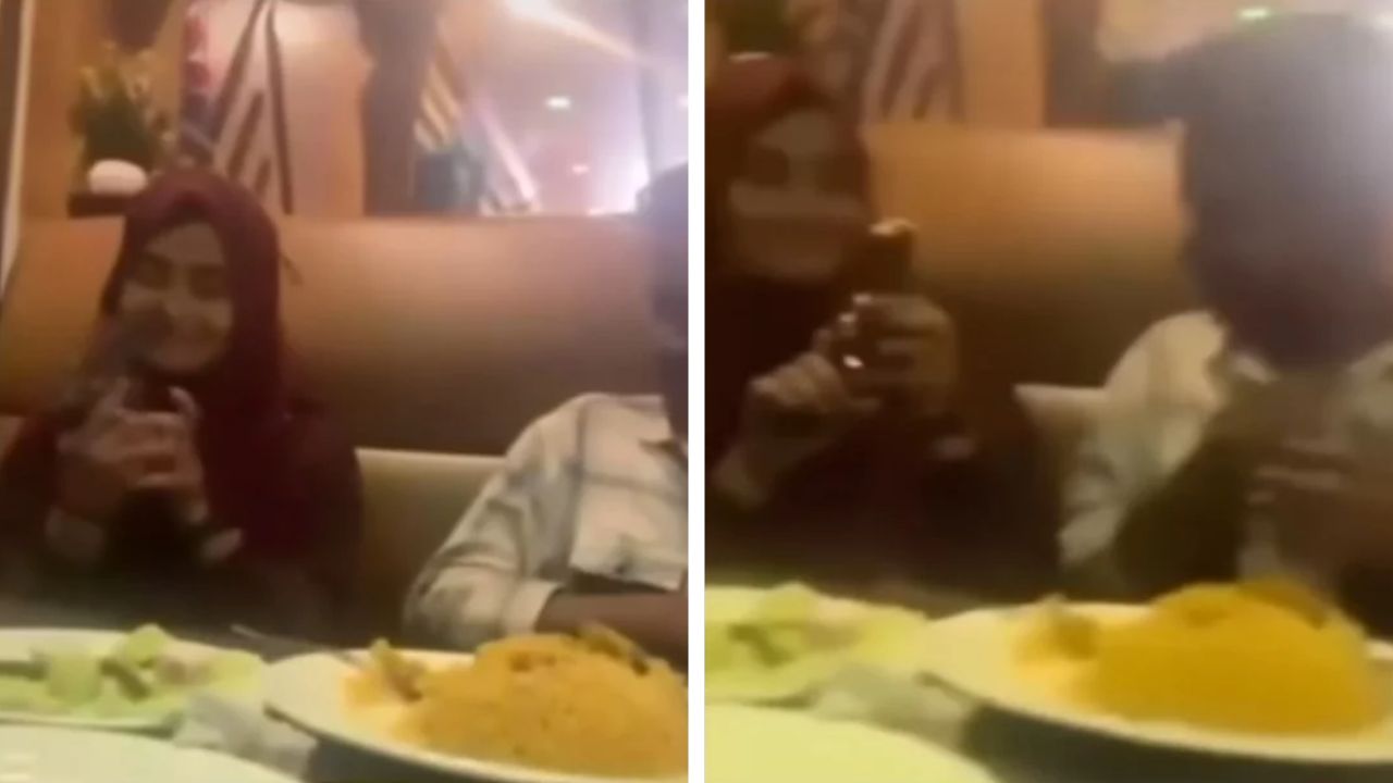 রেস্টুরেন্টে পিস্তল নিয়ে তরুণ-তরুণীর খুনসুটির ভিডিও ভাইরাল